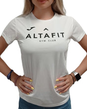 Cargar imagen en el visor de la galería, Camiseta Mujer con mangas ALTAFIT Blanco
