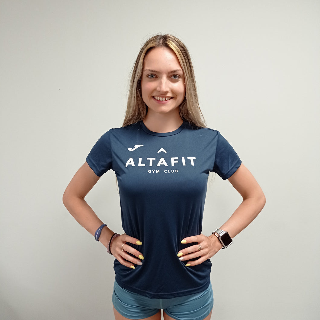 Camiseta Mujer con mangas ALTAFIT Azul-Gris