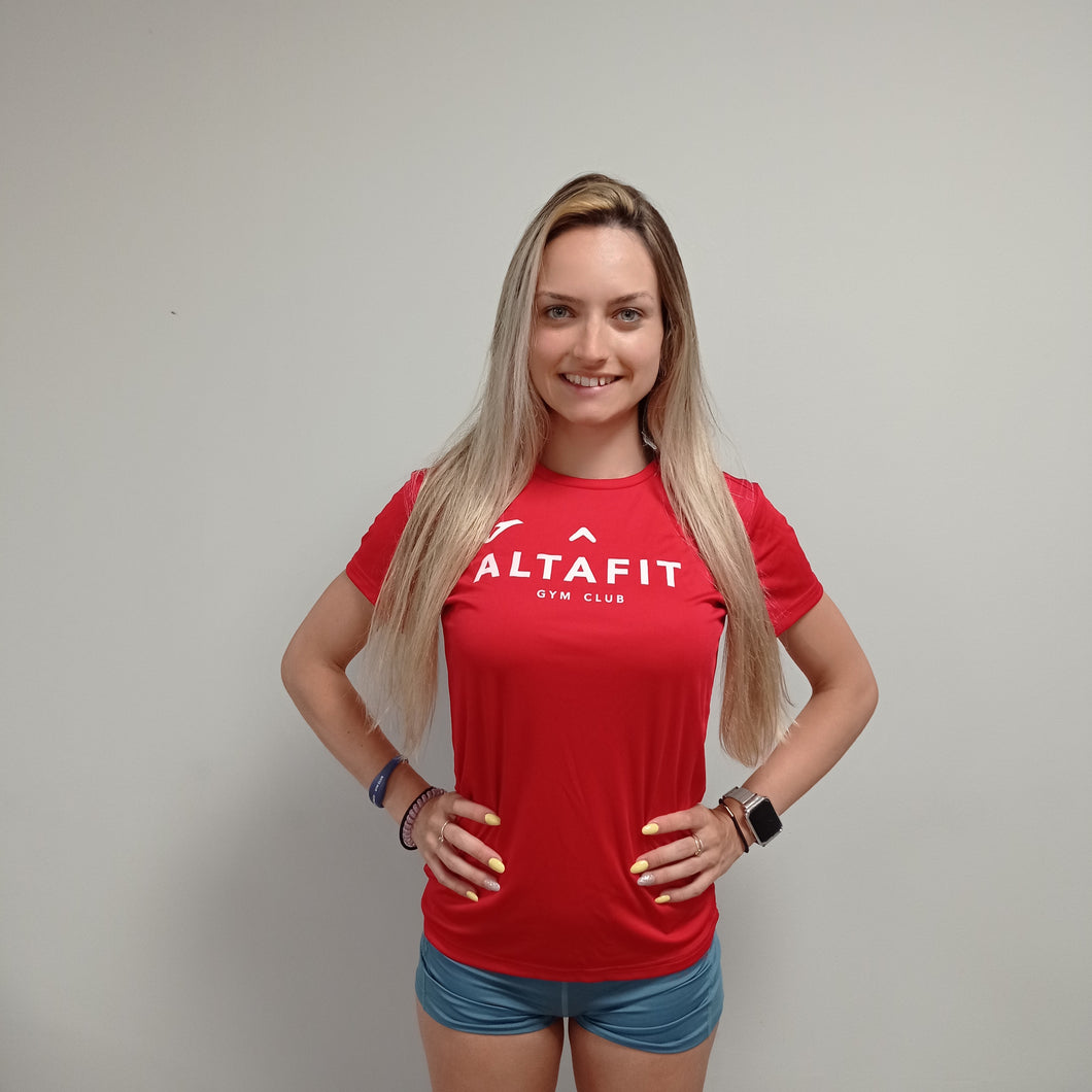 Camiseta Mujer con mangas ALTAFIT Rojo