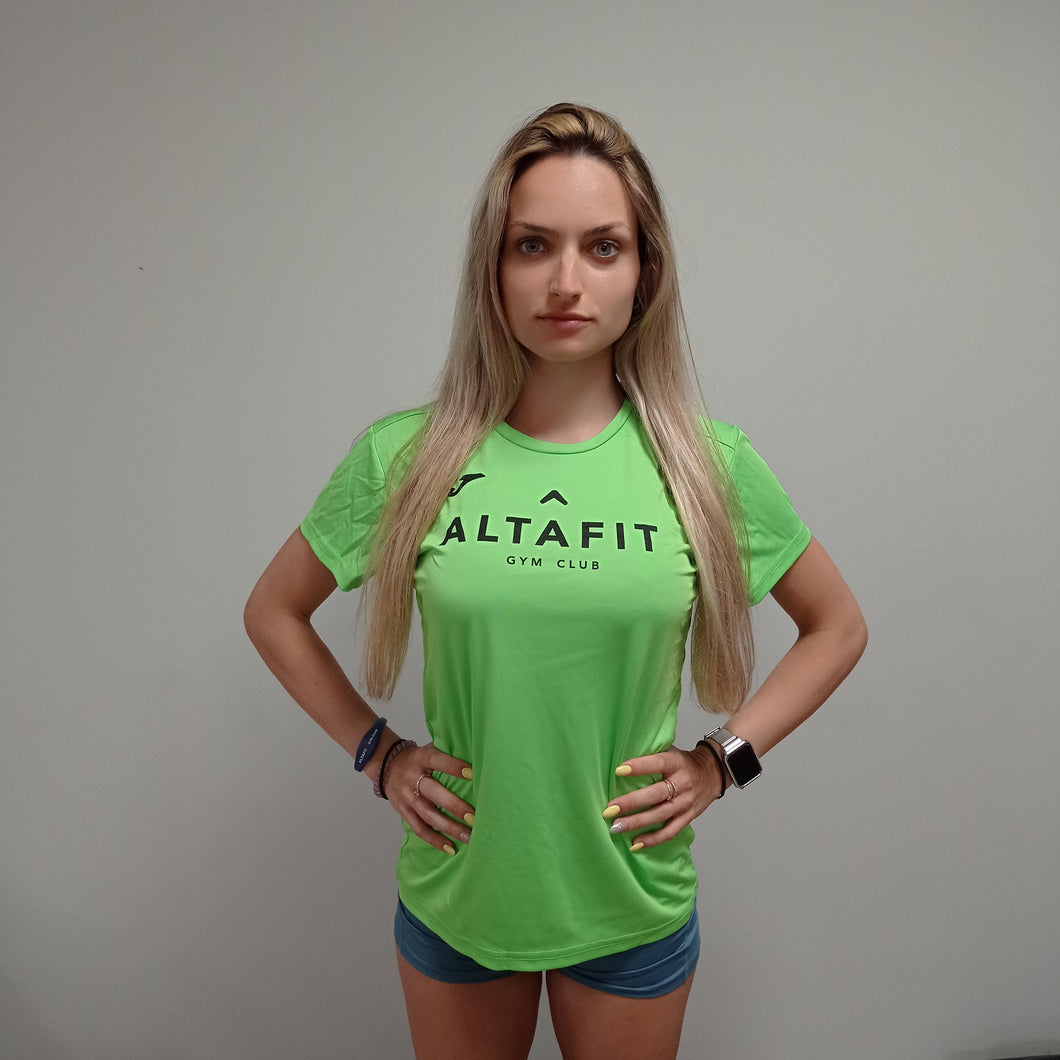 Camiseta Mujer con mangas ALTAFIT Verde Lima Claro